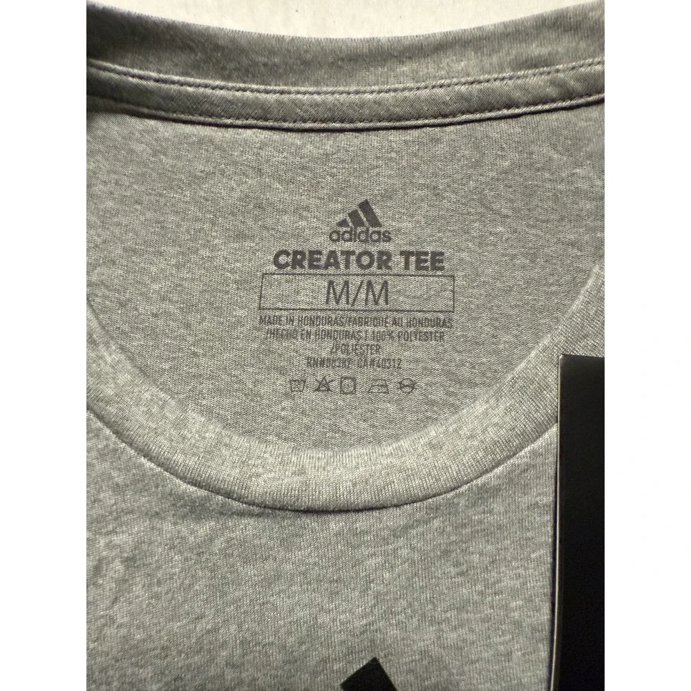 Adidas Creator Tee Men's Medium BEACH ELITE Volleyball Short Sleeve Gray T-shirt